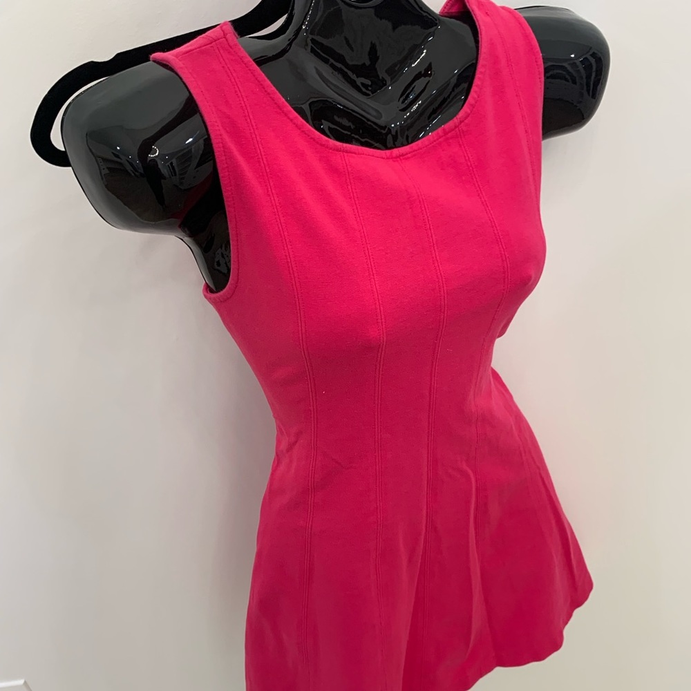 Zara Medium Hot Pink Skater dress sleeveless with a flare a-line skirt